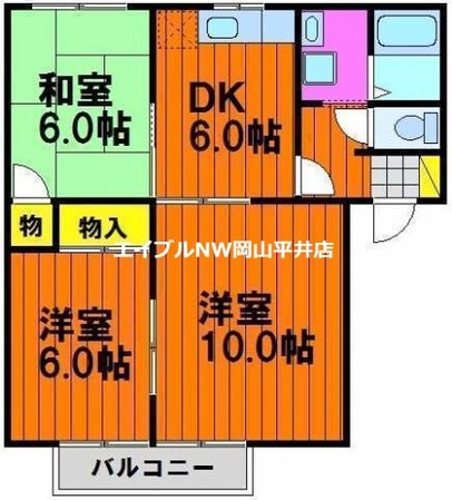 フロンティア　B棟の物件間取画像